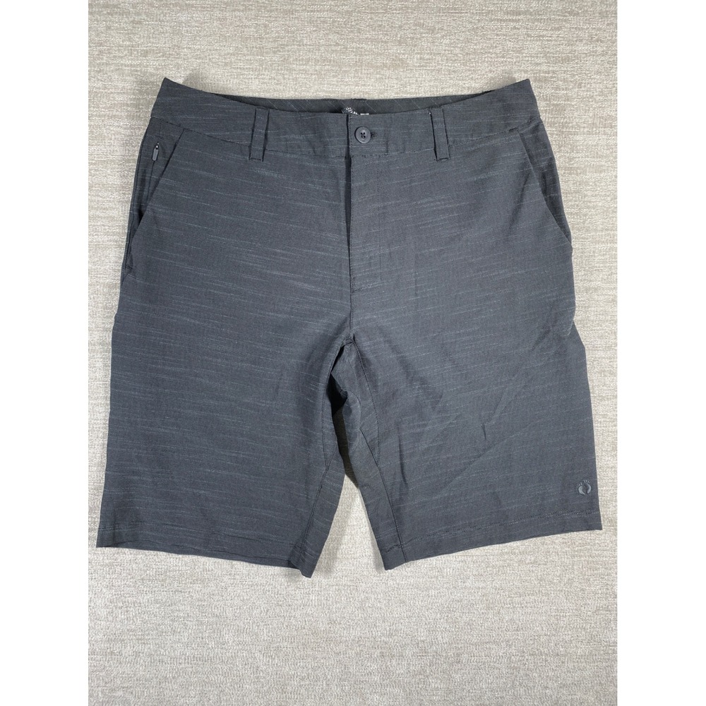 Hang Ten Hybrid Walk Shorts Men 32 Gray Heathered Quick Dry Stretch